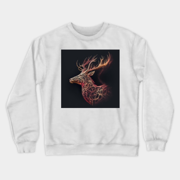 Stag Wisps 06 Crewneck Sweatshirt by thewandswant